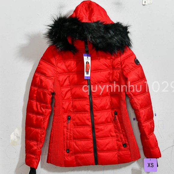 NWT Nautica women Puffer Jacket in RED - Picture 2 of 9